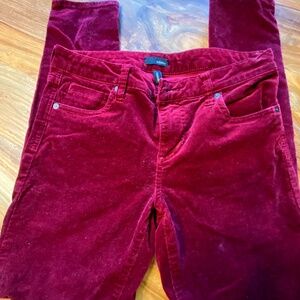 Sz 27 Maroon Corduory   Skinny Jeans
